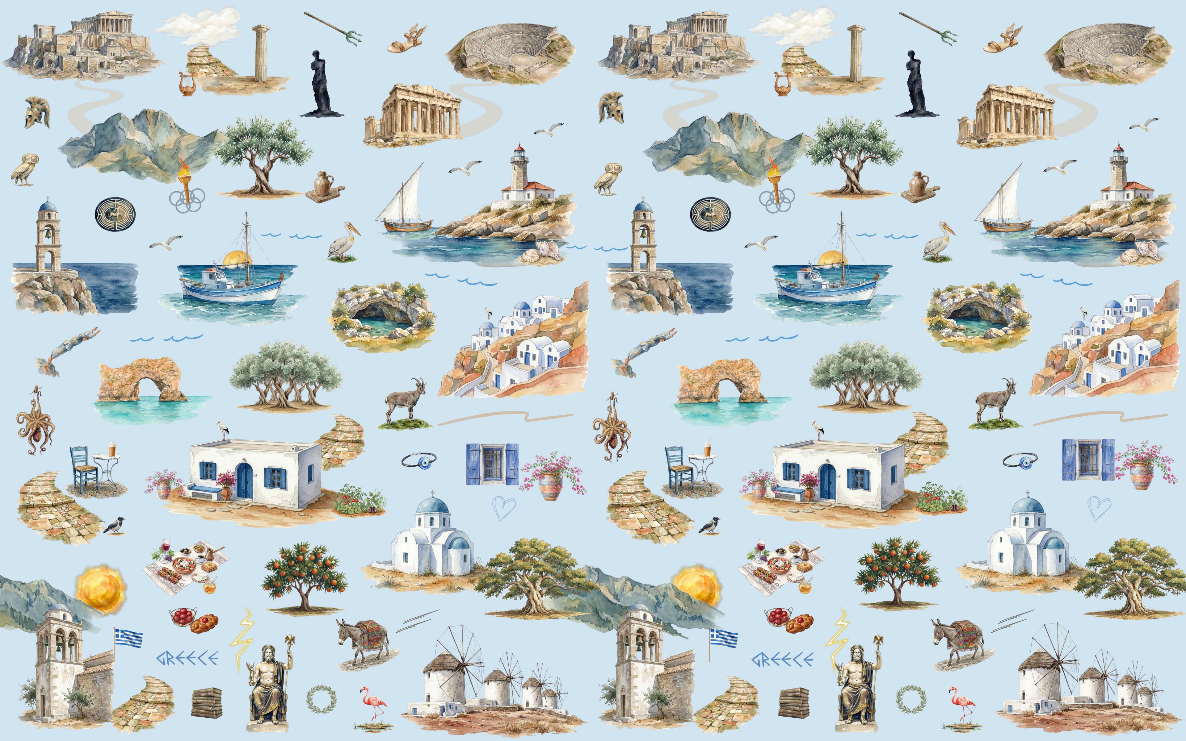 Greece Journey Blankets