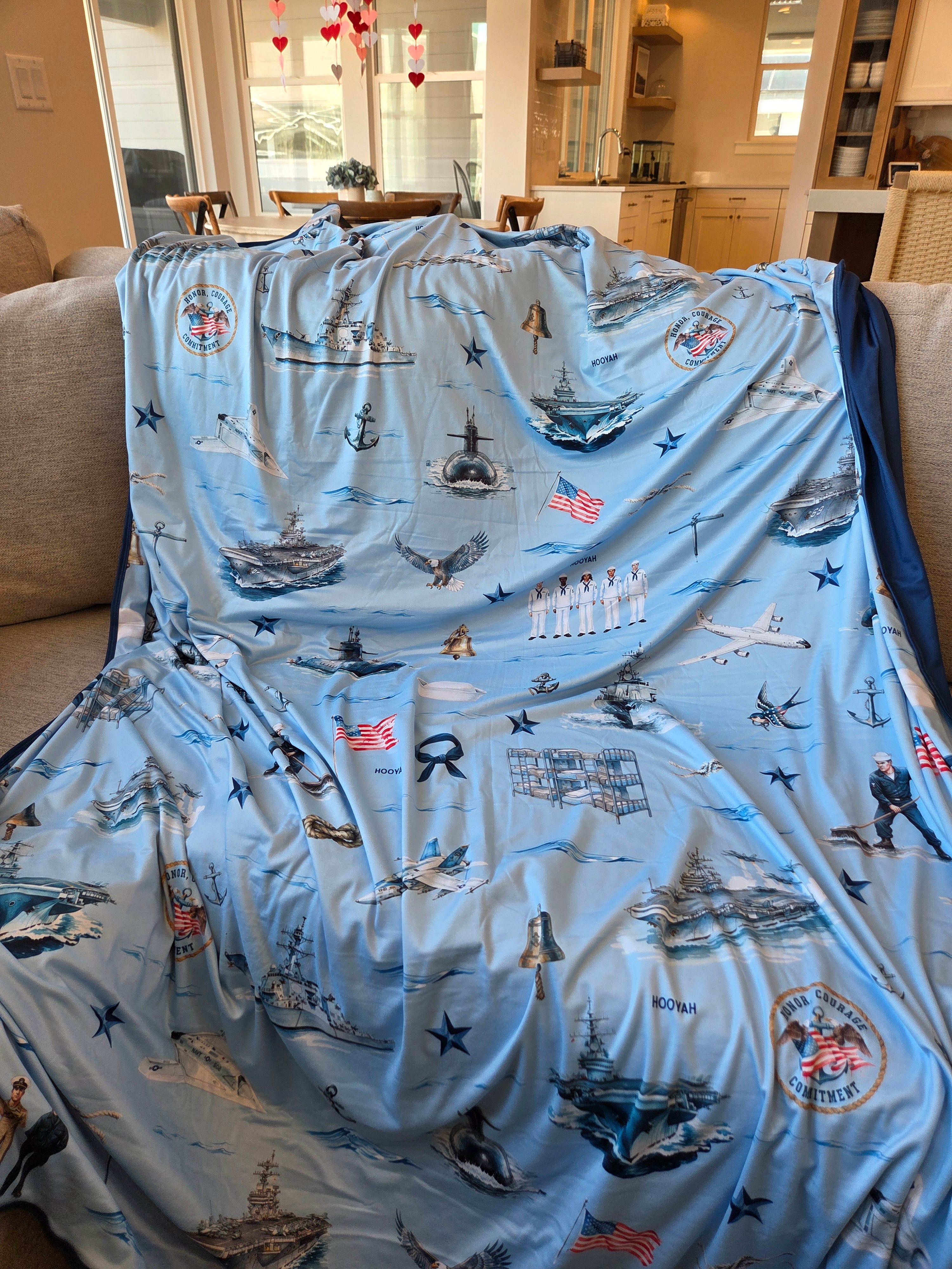 Navy Hooyah Journey Blankets