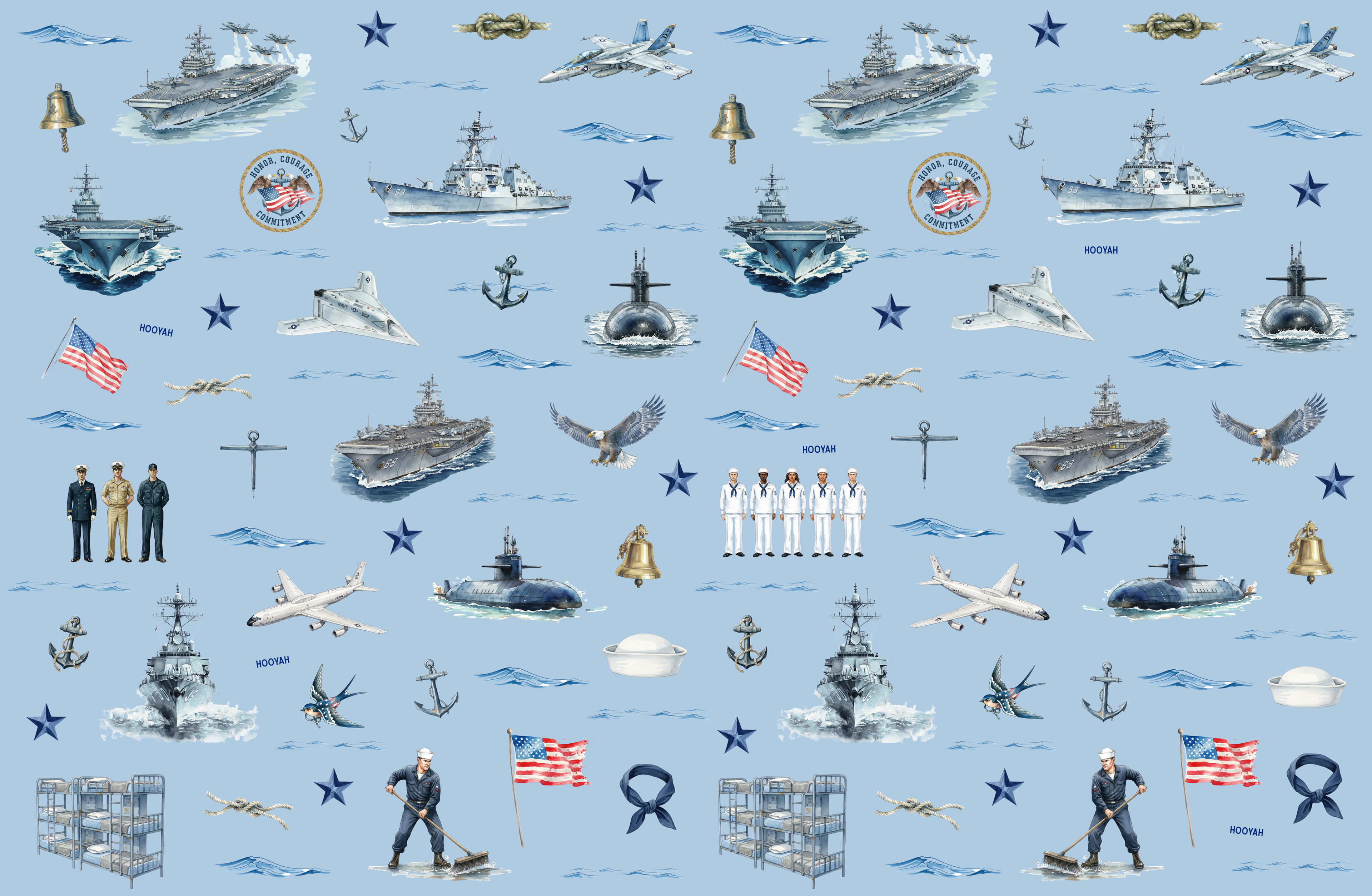 Navy Hooyah Journey Blankets
