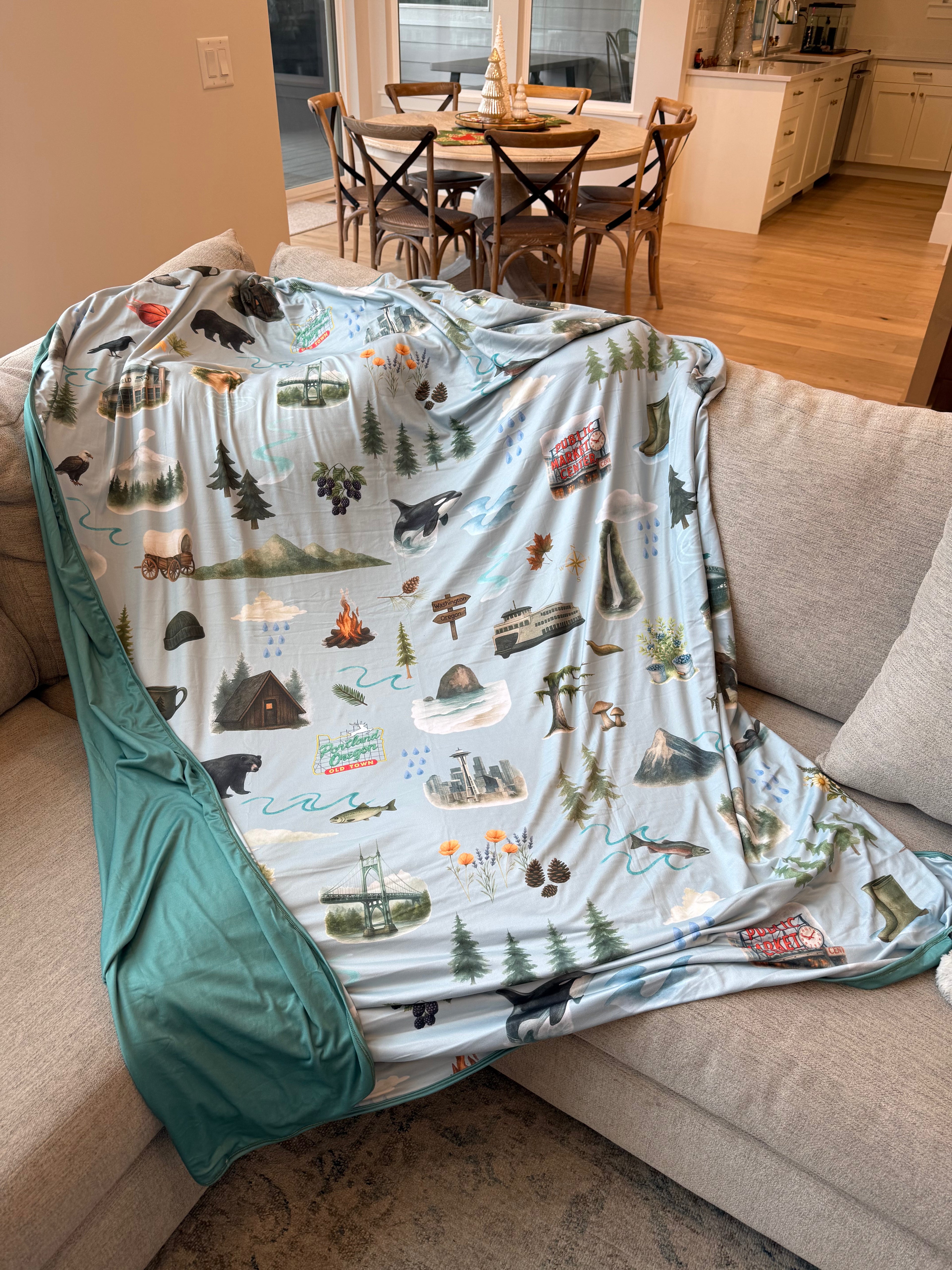 Washington & Oregon Pacific Northwest Journey Blankets