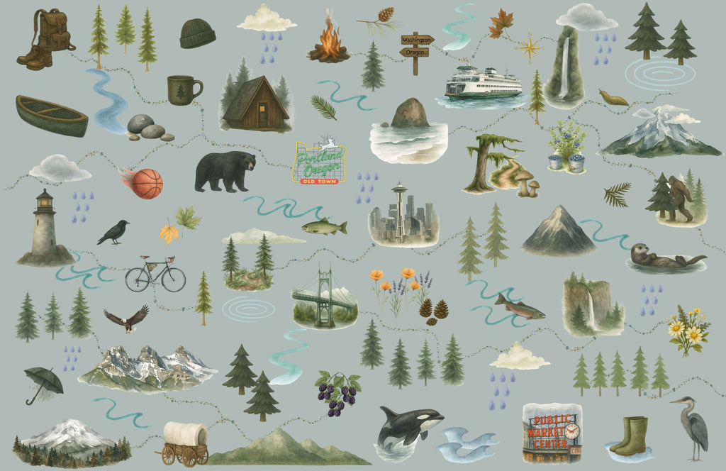 Washington & Oregon Pacific Northwest Journey Blankets